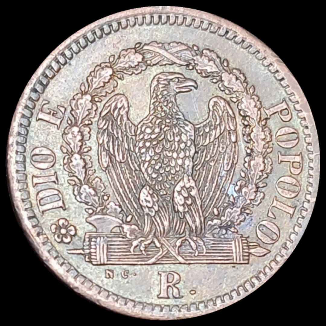 1/2-Baiocco-1849-Repubblica-Romana-/-Italy